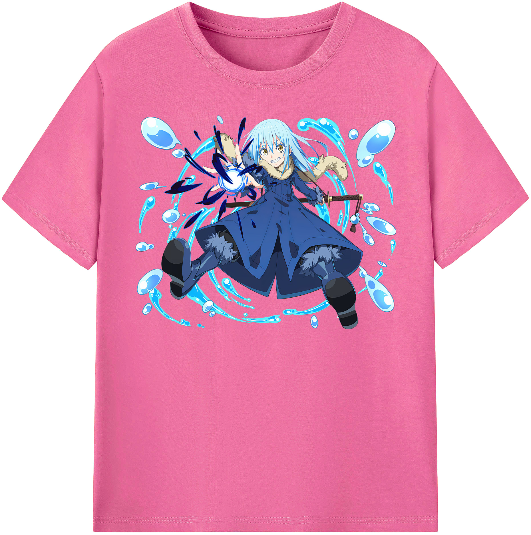 （画像用） 転スラ Regarding Reincarnated to Slime レディースカジュアルプリントTシャツ（綿100％）